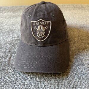 NFL Raiders New Era 47 Women's Cotton Adjustable Gray/Black Hat